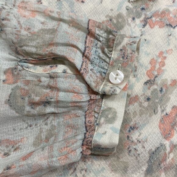 EUC Lucky Brand V-Neck Top with Tassels - Picture 5 of 8